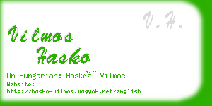 vilmos hasko business card